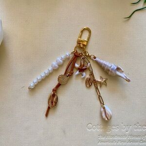 Coastal Seashell Keychain, Charm Women Bag Accessories